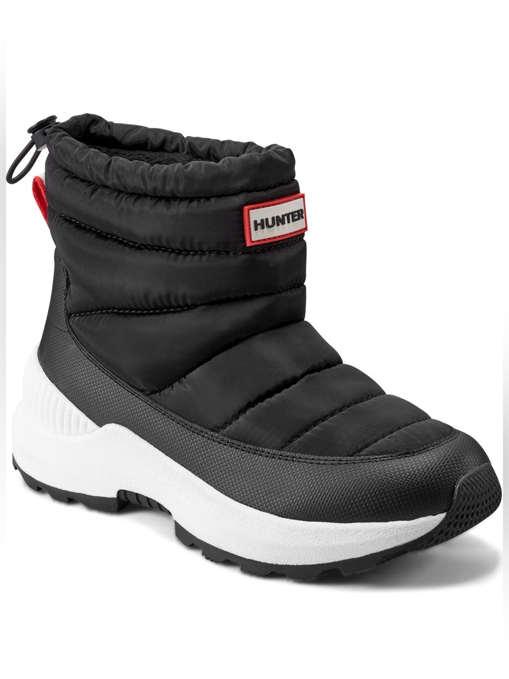 Hunter Brixton Waterproof Black Quilted Puffy Cushioned Ankle Boots NWOB $189
